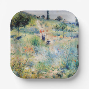 Assiettes En Carton Renoir - Chemin menant à travers l'herbe haute