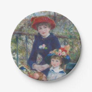 Assiettes En Carton Renoir Deux Sœurs Terrasse Impressionnisme Françai