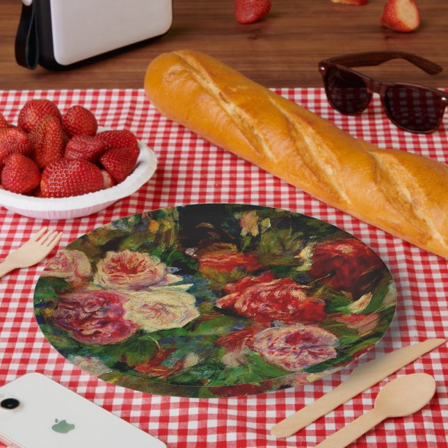 Assiettes En Carton Renoir - Rose, (Pique-nique)