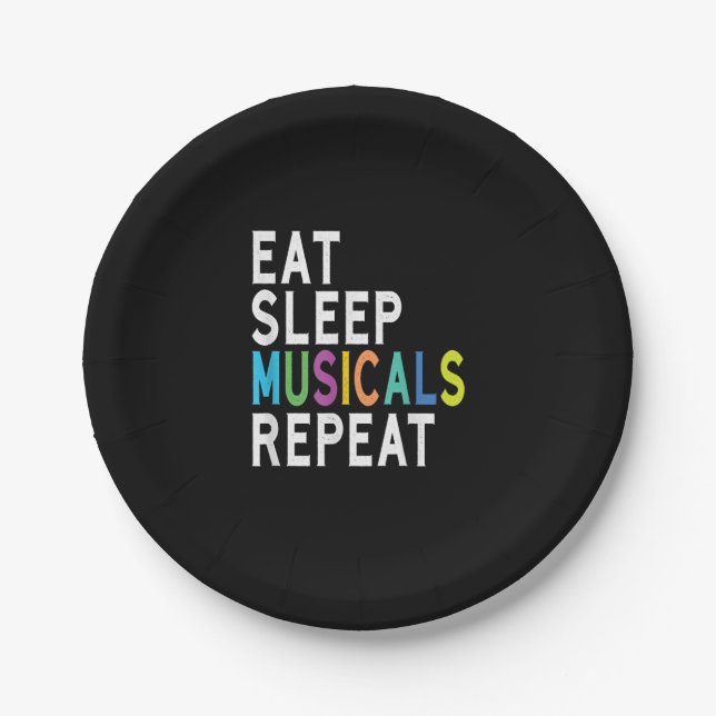 Assiettes En Carton Répéter les comédies musicales du sommeil (Devant)