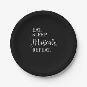 Assiettes En Carton Répéter les comédies musicales du sommeil