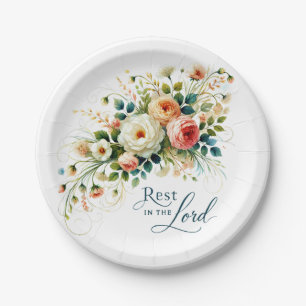 Assiettes En Carton Repos dans le Seigneur floral