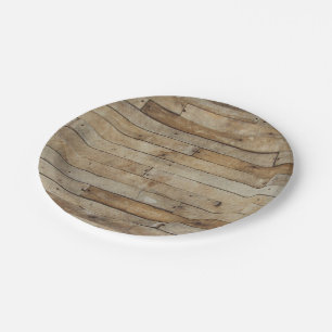 Assiettes En Carton Représentation du bois