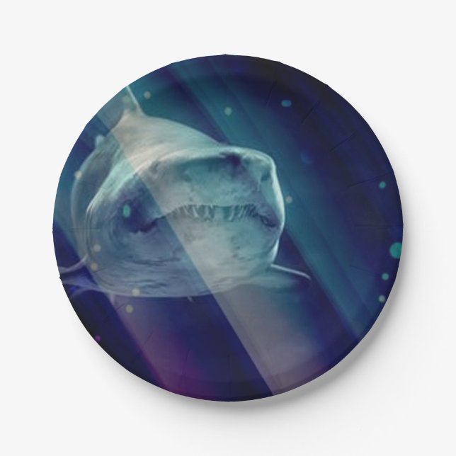Assiettes En Carton Requin sous-marin mystique (Devant)