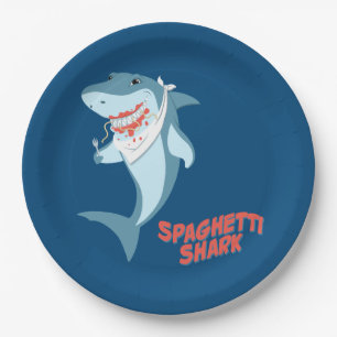 Assiettes En Carton Requin spaghetti
