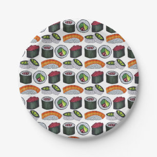 Assiettes En Carton Restaurant japonais de sushi Maki Rolls