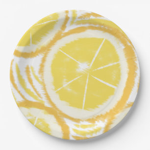 Assiettes En Carton Résumé Tourbillon de Citron Fête