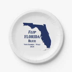 Assiettes En Carton Retourner Florida Blue en 2024