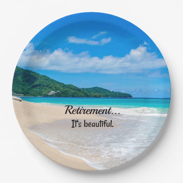 Assiettes En Carton Retraite...C'est beau. (Devant)