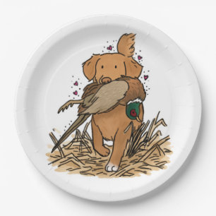 Assiettes En Carton Retriever de Nouvelle-Écosse à museau tacheté