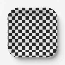 Assiettes En Carton Retro Checker Boy Girl Birthday Party