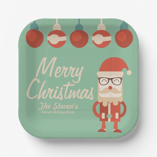 Assiettes En Carton Retro Christmas Cheer ! (Recto)