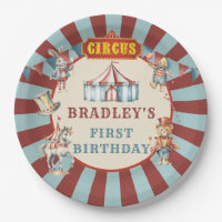 Retro Circus Carnival Animaux Anniversaire