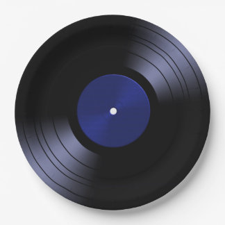 Assiettes En Carton Rétro les années 70 enregistrement de vinyle