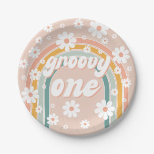 Assiettes En Carton Retro Super One Boho Premier anniversaire