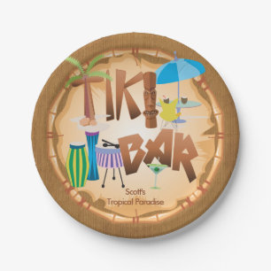 Assiettes En Carton Retro Tiki Bar Party 2