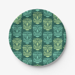 Assiettes En Carton Retro Tiki Beach Party