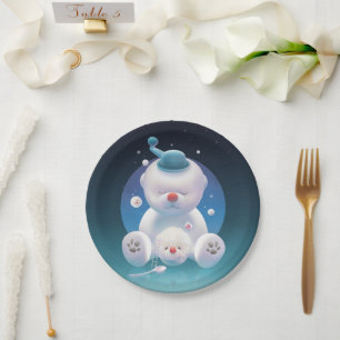 Assiettes En Carton Rêve de Bichon Ice Shaver