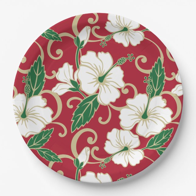 ASSIETTES EN CARTON RÊVE POLYNÉSIEN (NOËL) (Devant)