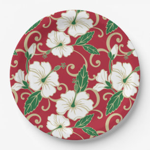 ASSIETTES EN CARTON RÊVE POLYNÉSIEN (NOËL)
