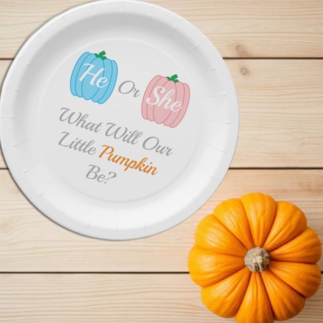 Assiettes En Carton Révélation de l'automne du citrouille (Créateur téléchargé)