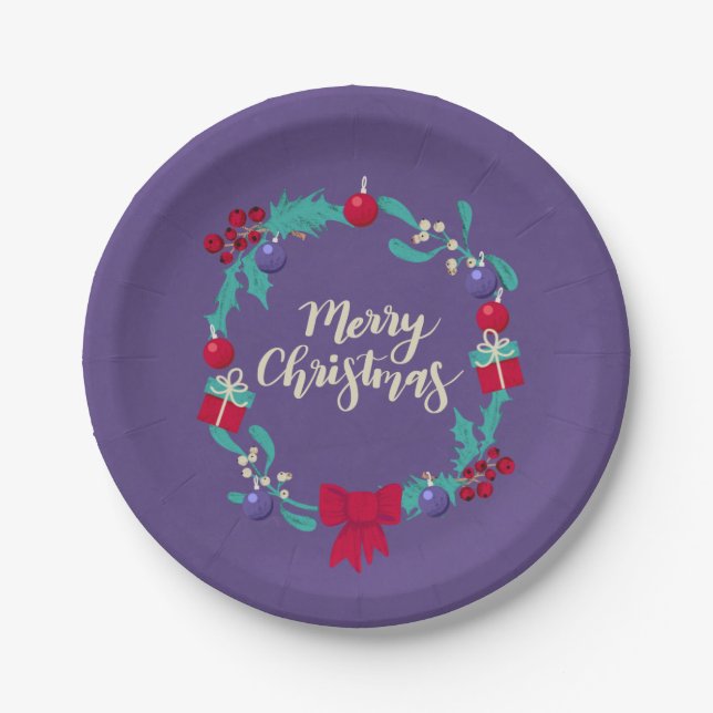 Assiettes En Carton Richesse de Noël (Devant)