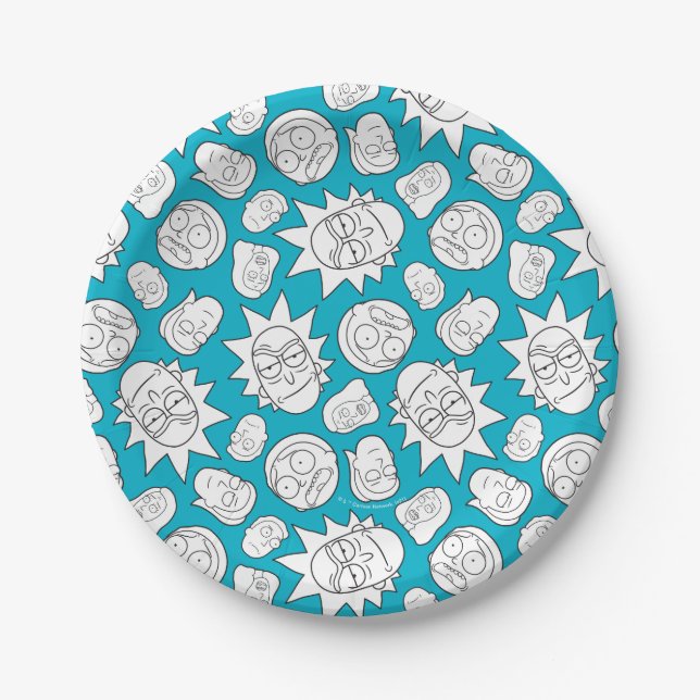 Assiettes En Carton RICK ET MORTY™ | Smith Family Head (Devant)
