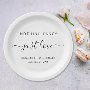 Assiettes En Carton Rien de fantaisie Juste Amour Mariage