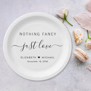 Assiettes En Carton Rien de Fantaisie Juste l'Amour Mariage