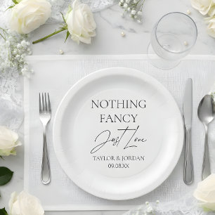 Assiettes En Carton Rien de Fantaisiste Juste l'Amour Mariage Moderne 