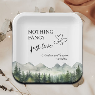 Assiettes En Carton Rien de fantaisiste, juste un mariage élégant et a