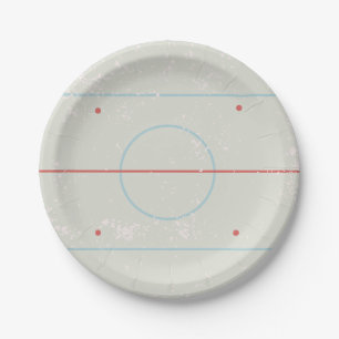 Assiettes En Carton Rink de hockey sur glace de style débrayé