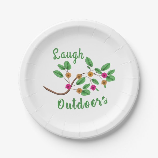 Assiettes En Carton Rire à l'extérieur (Devant)