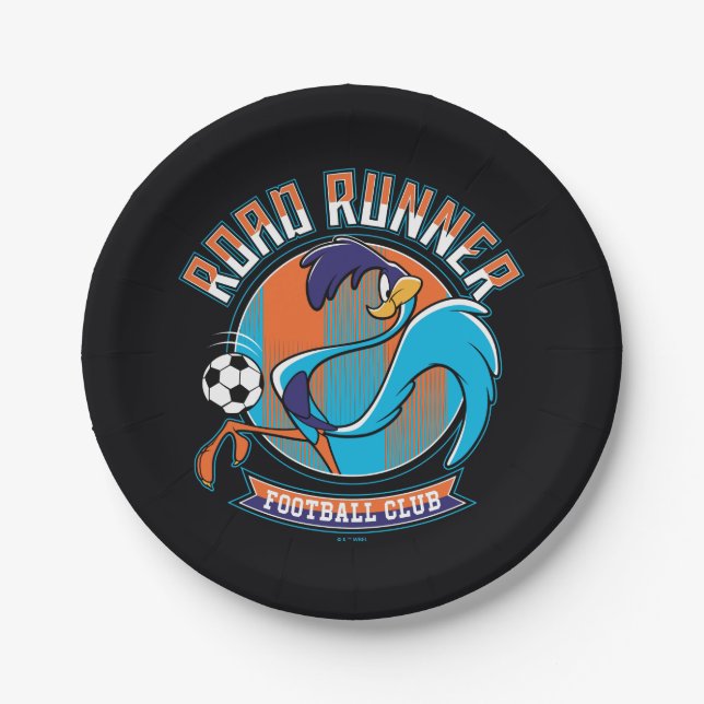 Assiettes En Carton ROAD RUNNER™ Football Club Badge (Devant)