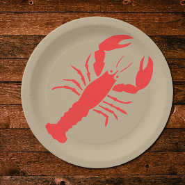 Assiettes En Carton ROBE Rouge homard couleur neutre