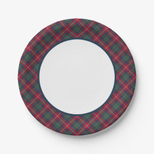 Assiettes En Carton Robertson Clan Tartan Border