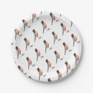 Assiettes En Carton Robin Bird en Casquette