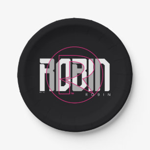 Assiettes En Carton Robin Hi-Tech Nom Graphique