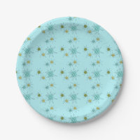 Robin's Oeuf Blue Starbursts Plaque en papier