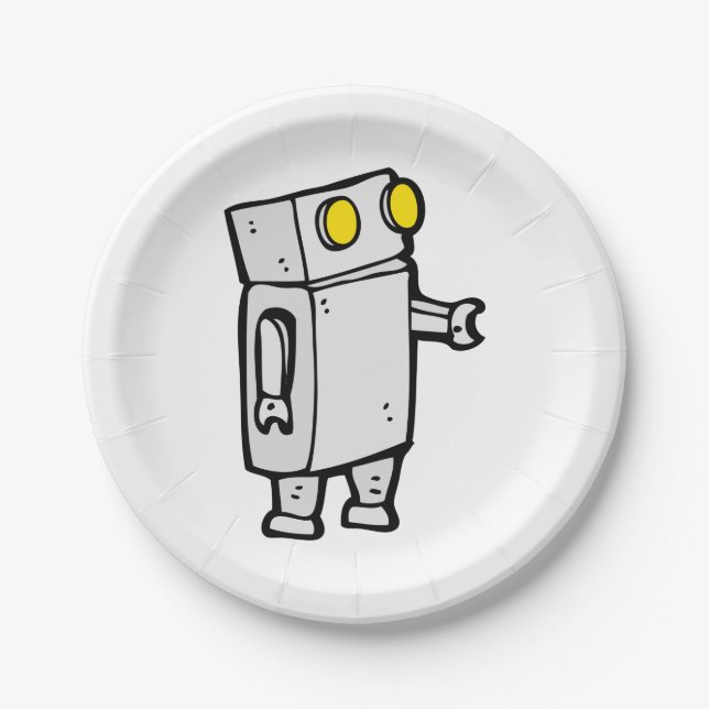 Assiettes En Carton Robot de base (Devant)