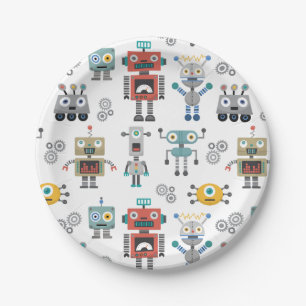 Assiettes En Carton Robots de jouet