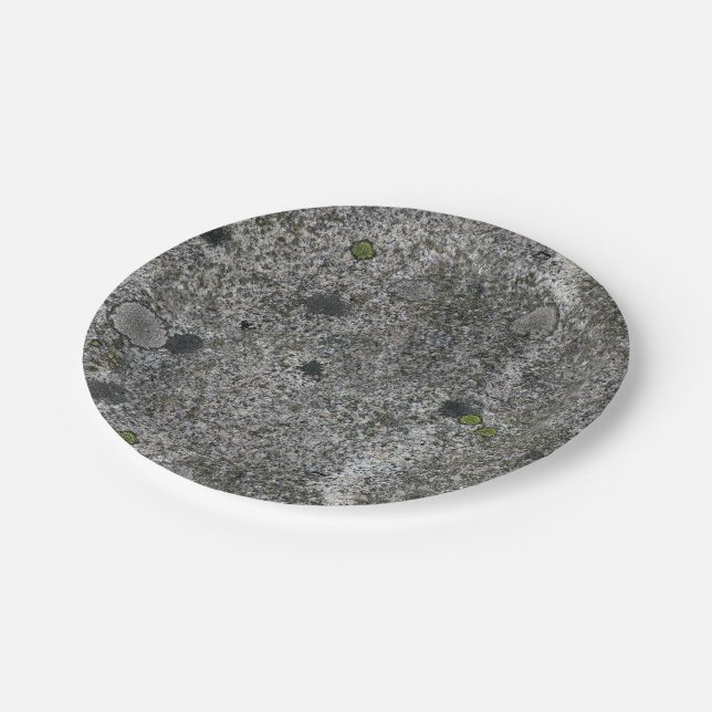Assiettes En Carton Roche de granit (Angle)