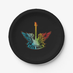 Assiettes En Carton Rock Legend Rock And Roll Music Guitar