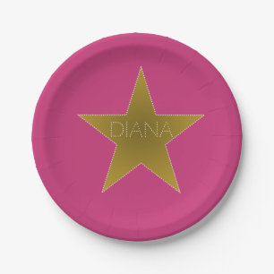 Assiettes En Carton Rock Star Anniversaire Plaques Papier de fête Ros