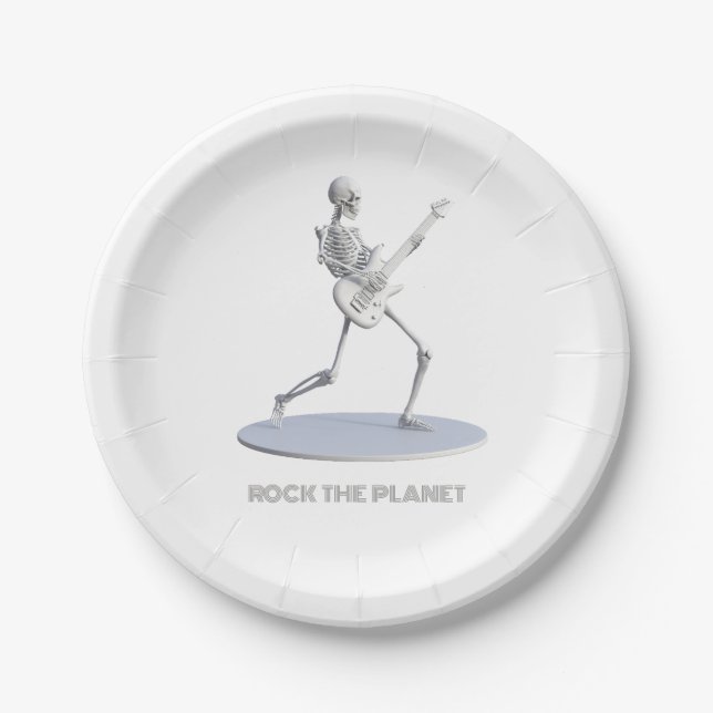Assiettes En Carton Rock The Planet (Devant)