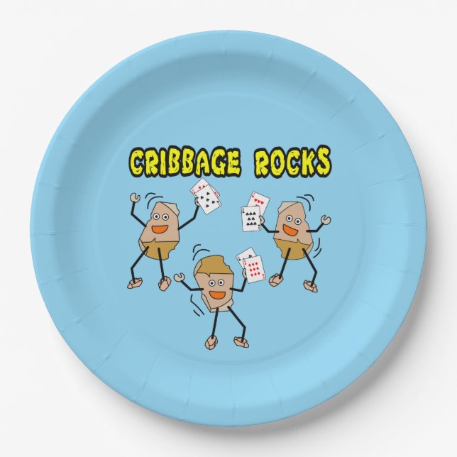 Assiettes En Carton Rocks de Cribbage (Devant)