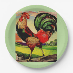 Assiettes En Carton Rocky the Handsome Rooster