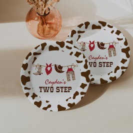 Assiettes En Carton Rodéo en deux étapes Western Cowboy 2e anniversair