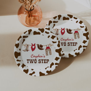 Assiettes En Carton Rodéo en deux étapes Western Cowboy 2e anniversair