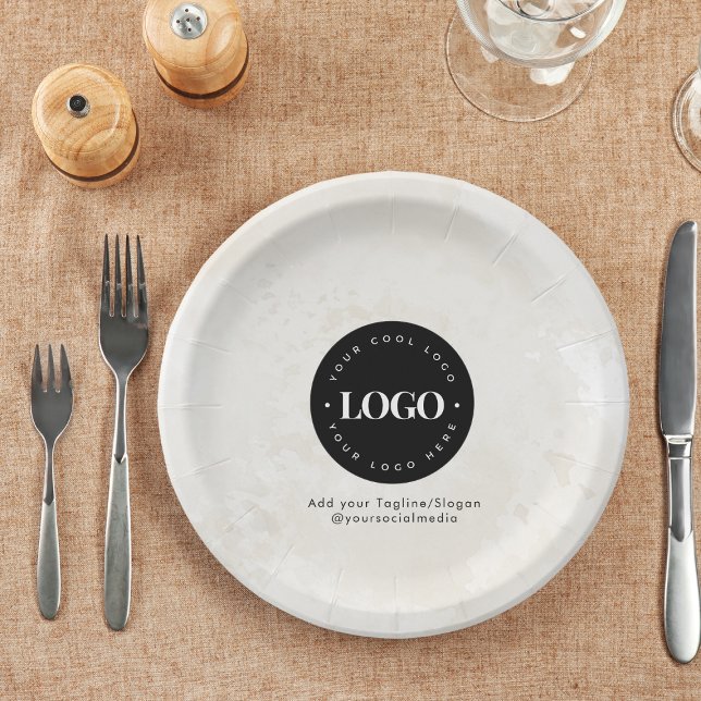Assiettes En Carton Rond Cercle Personnalisé Logo de l'entreprise Mini (Créateur téléchargé)